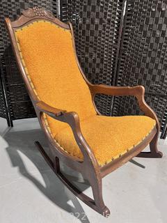 Victorian Style Upholstered Rocking Chair 